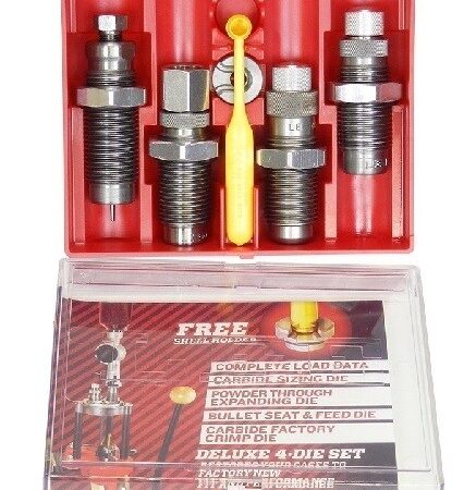 an image of the product Lee Deluxe .45 Colt Carbide 4-Die Reloading Set - 90967