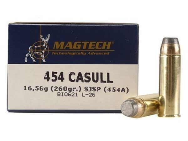 an image of the product Magtech Sport .454 Casull 260 Gr. Semi-Jacketed Soft Point- Box of 20 - 454A