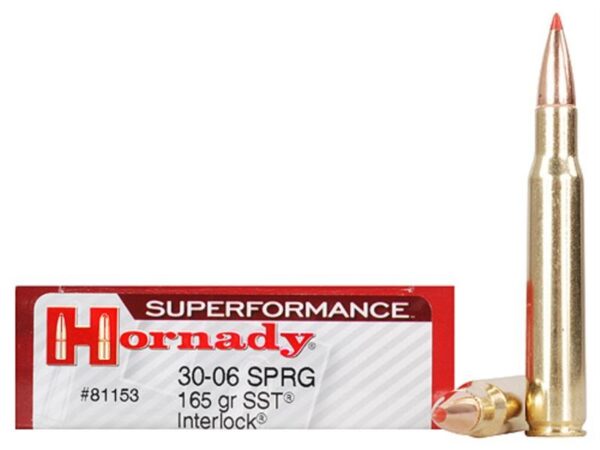 an image of the product Hornady SUPERFORMANCE .30-06 Springfield 165 Gr. SST InterLock- Box of 20 - 81153