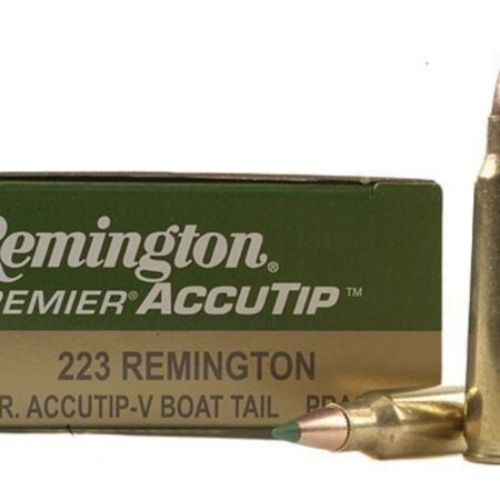 an image of the product Remington Premier Varmint .223 Remington 50 Gr. AccuTip Boat Tail- Box of 20 - PRA223RB