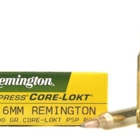 an image of the product Remington Express 6mm Remington 100 Gr. Core-Lokt Pointed Soft Point- Box of 20 - R6MM4