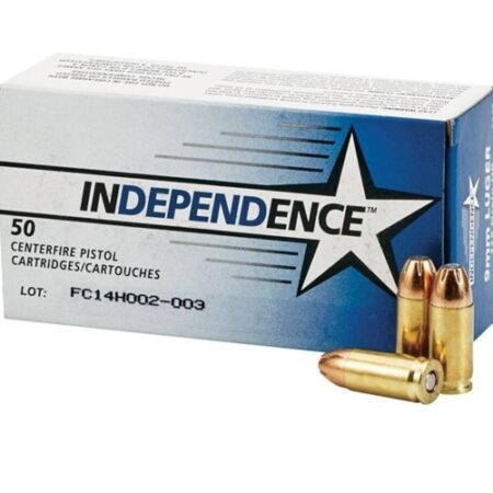 an image of the product Independence 9mm Luger 115 Gr. JHP- Box of 50 - 5247