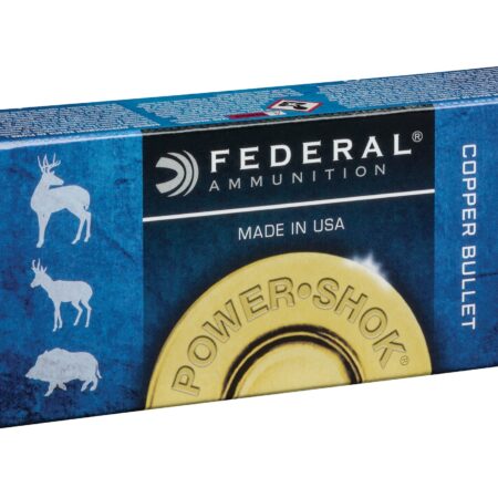 an image of the product Federal Power-Shok .300 AAC Blackout 120 Gr. Copper Hollow Point- Lead-Free- Box of 20 - 300BLK120LFA