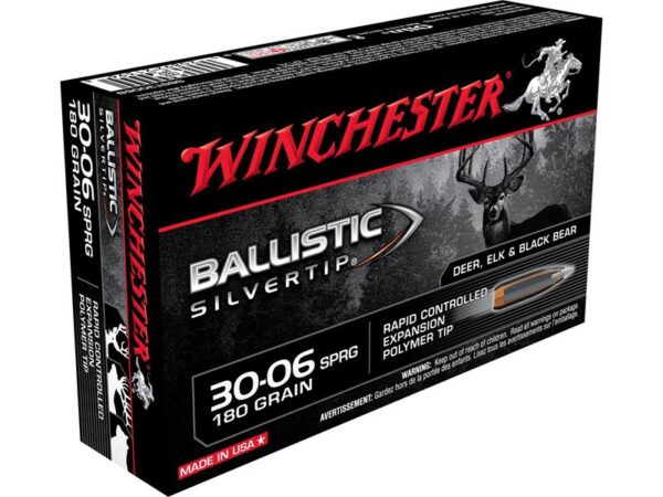 an image of the product Winchester Supreme .30-06 Springfield 180 Gr. Ballistic Silvertip- Box of 20 - SBST3006B