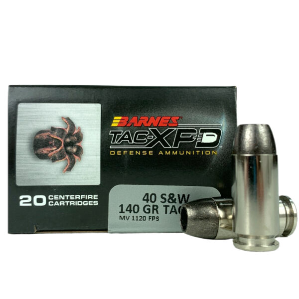 Barnes TAC-XPD .40 S&W 140 Gr. TAC-XP Hollow Point Lead-Free- Box of 20- 21554