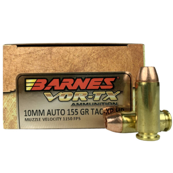 Barnes VOR-TX 10mm Auto 155 Gr. XPB Hollow Point- Lead-Free- Box of 20- 31180