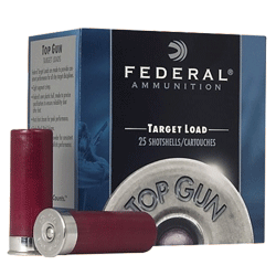 an image of the product Federal Lead Top Gun Target Load, 12 Gauge 2-3/4" 1-1/8oz  8 Shot- Box of 25 - TGL128