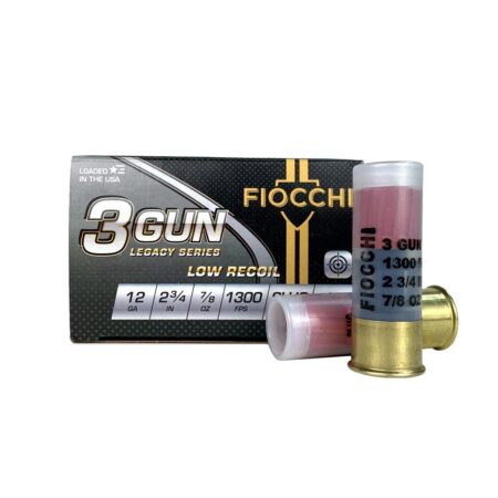 an image of the product Fiocchi 3-Gun Legacy Series Low Recoil 12 Gauge 2-3/4" 7/8 oz Rifled Slug- Box of 10 - 12SLG3G