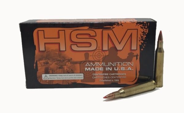 an image of the product HSM Factory Blemish .220 Swift 55 Gr. Hornady V-Max- Box of 20 - 220SW-3-FB