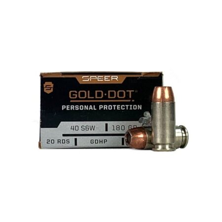 an image of the product Speer Gold Dot Personal Protection .40 S&W 180 Gr. Gold Dot Jacketed Hollow Point- Box of 20 - 23962GD