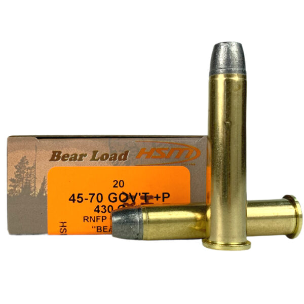 HSM Factory Blemish .45-70 Government +P 430 Gr. RNFP Gas Check "Bear Load"- Box of 20- 45-70-12-N-FB