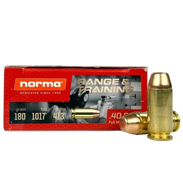 Norma Range & Training .40 S&W 180 Gr. Full Metal Jacket- Box of 50- 620740050