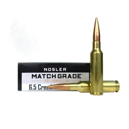 an image of the product Nosler Match Grade 6.5 Creedmoor 140 Gr. RDF Hollow Point Boat Tail Match- Box of 20 - 60115