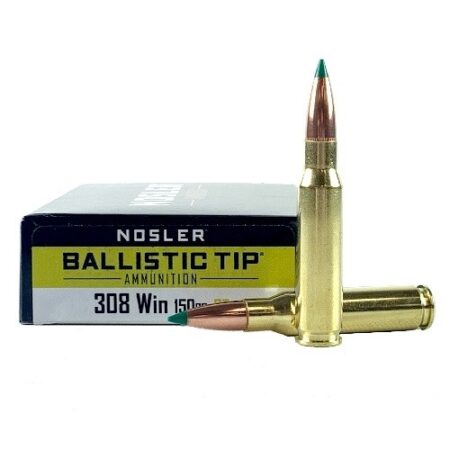 an image of the product Nosler .308 Winchester 150 Gr. Ballistic Tip Hunting Spitzer Boat Tail- Box of 20 - 61028