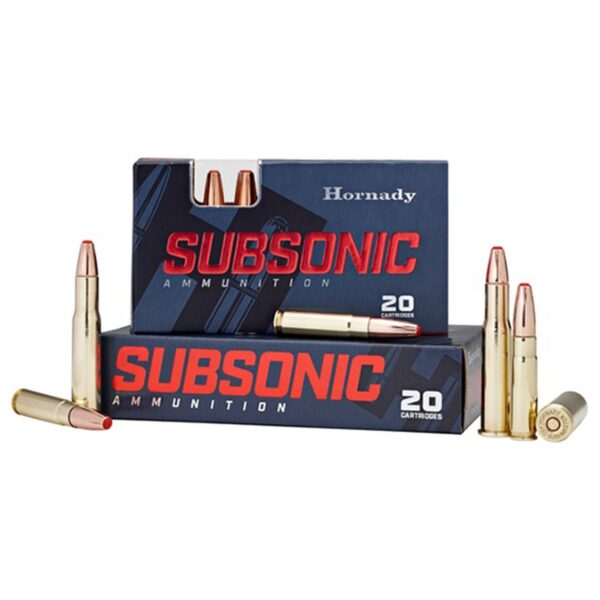 an image of the product Hornady Subsonic 30-30 Winchester 175 Gr. Sub-X- Box of 20 - 80809