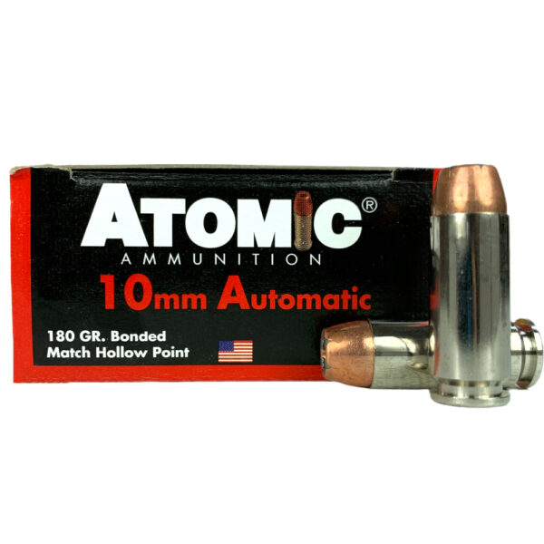 Atomic 10mm Auto 180 Gr. Bonded Match Hollow Point- Box of 50- A00432