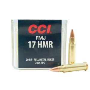 CCI .17 Hornady Magnum Rimfire (HMR) 20 Gr. Full Metal Jacket- Box of 50- 55