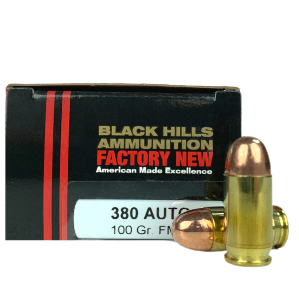 Black Hills .380 ACP 100 Gr. FMJ- Box of 20- D380N320