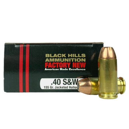 Black Hills .40 S&W 155 Gr. Jacketed Hollow Point- Box of 20- D40N120