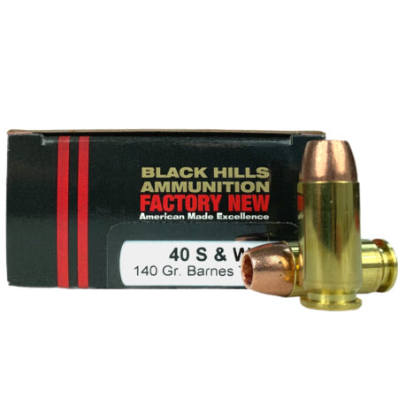 Black Hills .40 S&W 140 Gr. Barnes TAC-XP Lead Free- Box of 20- D40N620