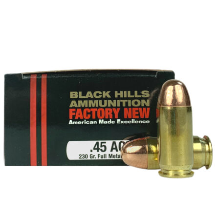 Black Hills .45 ACP 230 Gr. Full Metal Jacket- Box of 20- D45N320