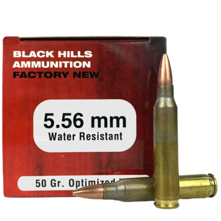 Black Hills 5.56x45mm NATO 50 Gr. Barnes Optimized TSX Hollow Point- Lead-Free- Box of 50- D556N1