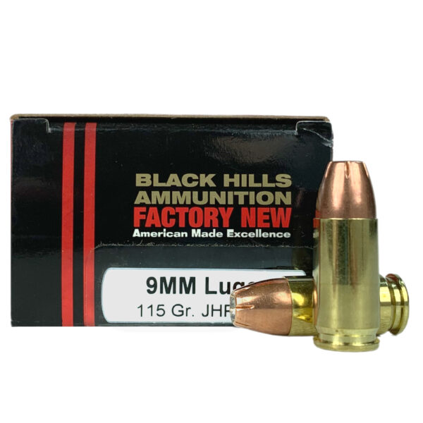 Black Hills 9mm Luger 115 Gr. EXP (Extra Power) JHP- Box of 20- D9N620