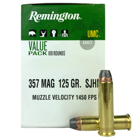 Remington UMC .357 Magnum 125 Gr. Semi-Jacketed Hollow Point- Box of 100- L357M1B