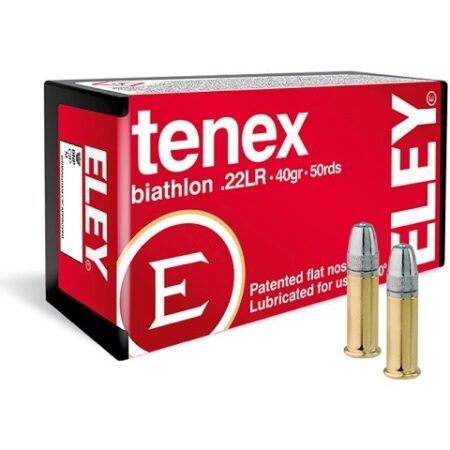 an image of the product Eley Tenex Biathlon .22 Long Rifle 40 Gr. Flat Nose- Box of 50 - A01400