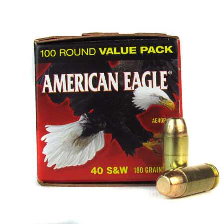 an image of the product Federal American Eagle .40 S&W 180 Gr. FMJ- 100 Round Value Pack - AE40R100