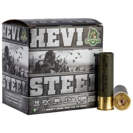 an image of the product Hevi-Shot Hevi-Steel 10 Gauge 3-1/2" 1-3/4 oz BB Non-Toxic Steel Shot- Box of 25 - HS61088