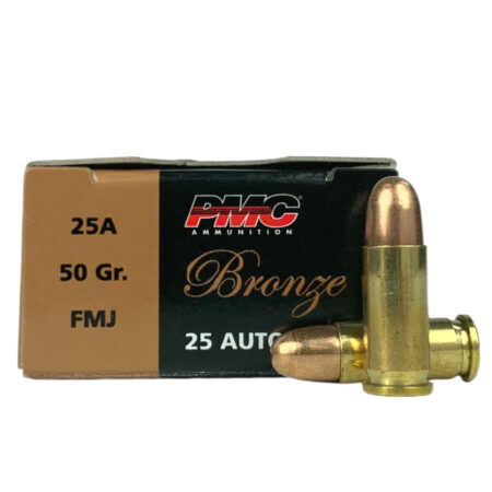 PMC Bronze .25 ACP 50 Gr. Full Metal Jacket- Box of 50- 25A