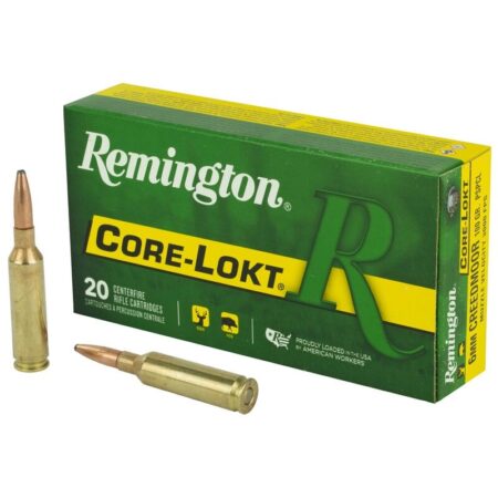 an image of the product Remington Core-Lokt 6mm Creedmoor 100 Gr. Core-Lokt Pointed Soft Point- Box of 20 - R6CM01