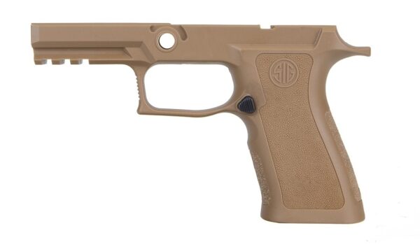 an image of the product SIG SAUER P320 X- Series Grip Module Assembly, Full size, Small, 9mm, .40S&W, .357 Sig- Coyote- GRIP-MODX-F-943-SM-COY