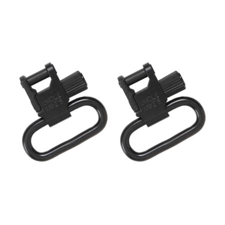 an image of the product Uncle Mike's Quick Detachable 1" Super Sling Swivels- Black- 14032