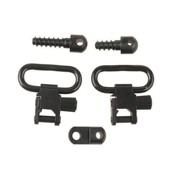 an image of the product Uncle Mike's Quick Detachable Auto, Single Shot Ruger Carbine Sling Swivels 1" Black- 14612