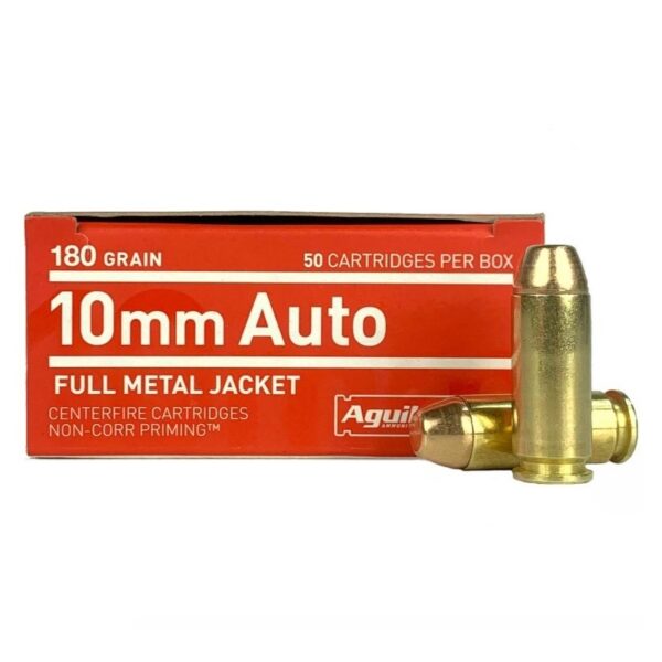 Aguila 10mm Auto 180 Gr. Full Metal Jacket- Box of 50- 1E102110