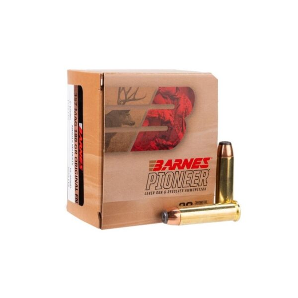 an image of the product Barnes Pioneer .357 Magnum 180 Gr. Original Flat Nose Jacketed Hollow Point- Box of 20 - 32140