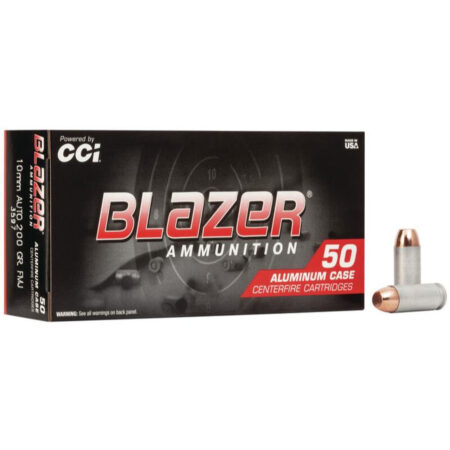 an image of the product CCI Blazer Aluminum Case 10mm Auto 200 Gr. Total Metal Jacket- Box of 50 - 3597