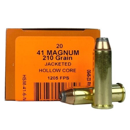 HSM .41 Remington Magnum 210 Gr. Sierra Jacketed Hollow Core- Box of 20- 41-6-N-20