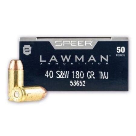 an image of the product Speer Lawman .40 S&W 180 Gr. Total Metal Jacket- Box of 50 - 53652