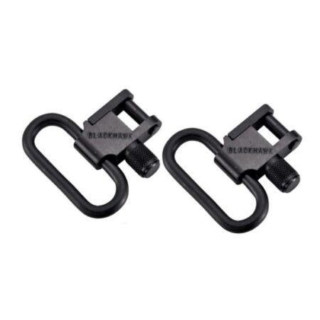 an image of the product BlackHawk Lok-Down Detachable Sling Swivel Set 1-1/4"- Blue Steel- 70SW08BK