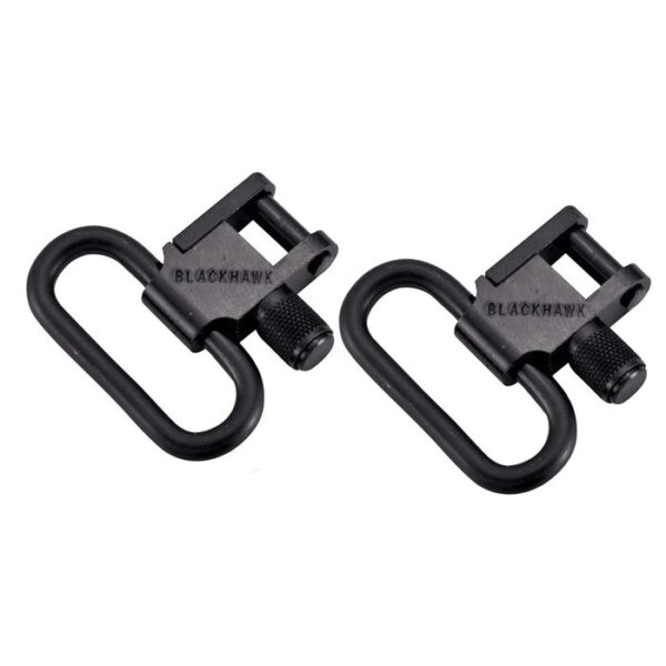 an image of the product BlackHawk Lok-Down Detachable Sling Swivel Set 1"- Blue Steel- 70SW07BK