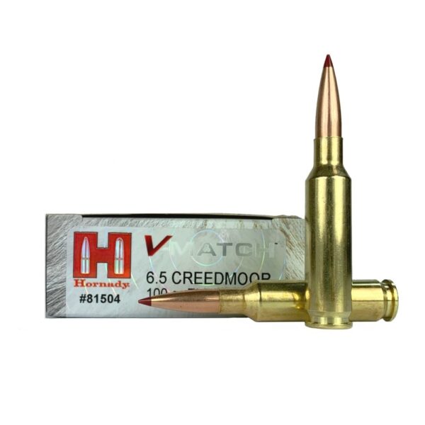 an image of the product Hornady V-Match 6.5mm Creedmoor 100 Gr. ELD-VT Polymer Tip- Box of 20 - 81504