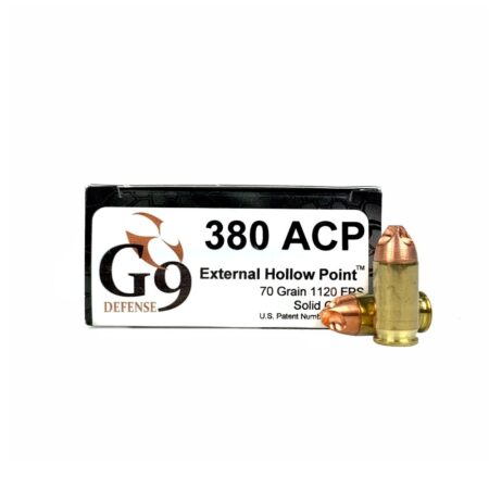 an image of the product G9 Defense .380 ACP 70 Gr. External Hollow Point- Lead Free- Box of 20 - E-380ACP-70A