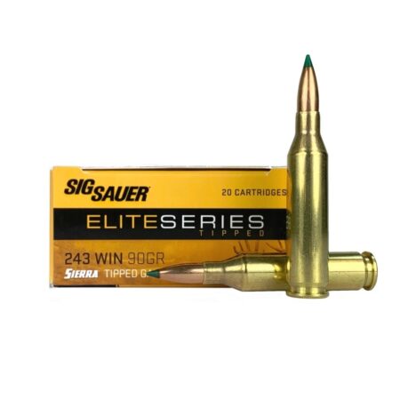 an image of the product SIG SAUER Elite Series .243 Winchester 90 Gr. Sierra Tipped Game King- Box of 20 - E243TH90-20