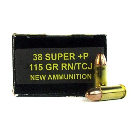 an image of the product PCI .38 Super +P 115 Gr. Round Nose Total Copper Jacket- Box of 50 - PC38SUP