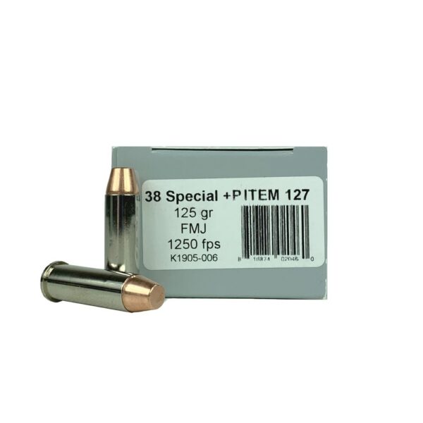 an image of the product Underwood .38 Special +P 125 Gr. Full Metal Jacket Flat Nose- Box of 50 - A127