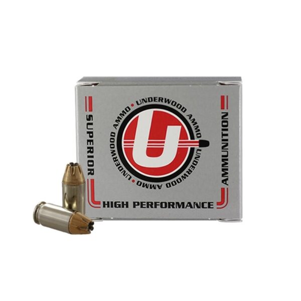 an image of the product Underwood .380 ACP +P 90 Gr. Jacketed Hollow Point- Box of 20 - A152