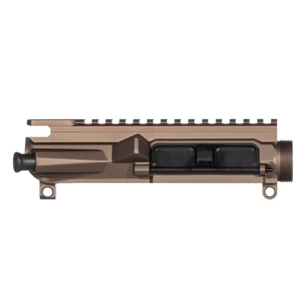 an image of the product Aero Precision AR-15 M4E1 Threaded Assembled Upper Receiver- Aluminum- Anodized Kodiak Brown - APAR700222AC